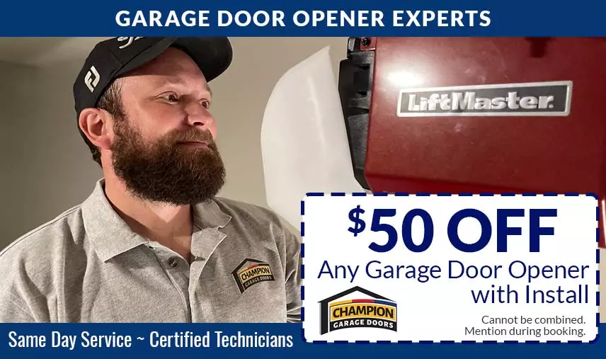 Garage Door Opener install discount